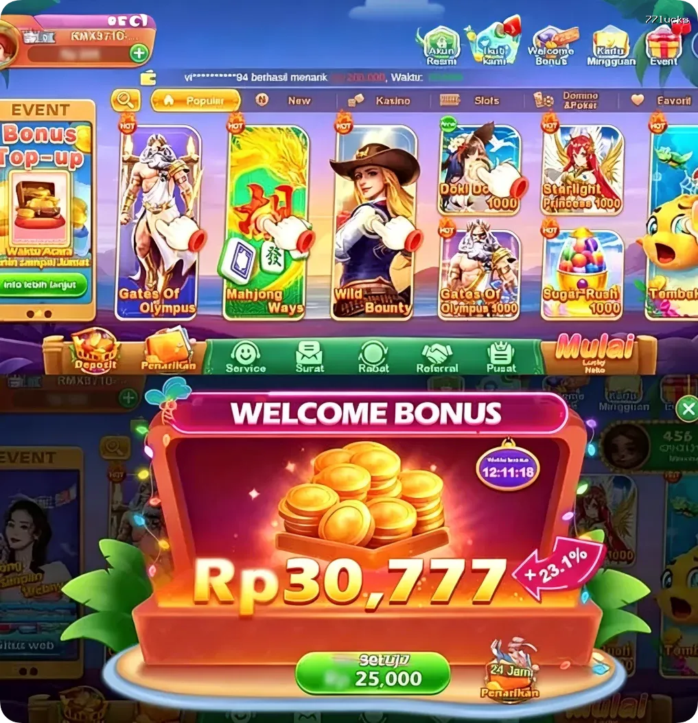 77lucks Resmi - Unduh APK